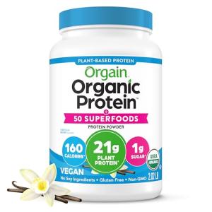 Organic Vegan Protein Powder with 50 Superfoods - Vanilla